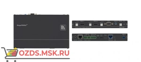 Фото DIP-20: Передатчик HDMI/VGA, стерео аудио, двунаправленного RS-232, ИК и Ethernet по витой паре HDBaseT с кнопкой управления коммутатором Step-In