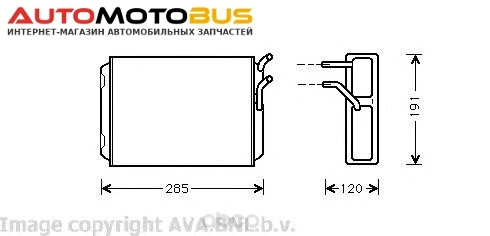 Фото Радиатор охлаждения двигателя Ava VO6096