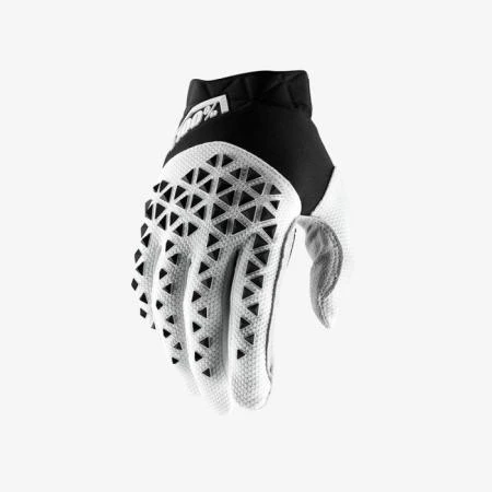 Фото Мотоперчатки 100% Airmatic Glove Black/White/Silver M (10012-011-11)