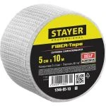 фото Серпянка самоклеящаяся FIBER-Tape, 5 см х 10м, STAYER Professional 1246-05-10