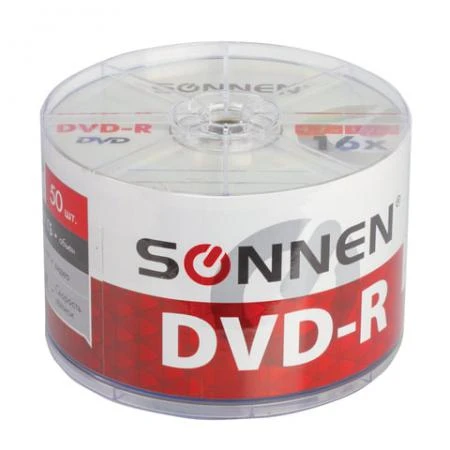 Фото Диски DVD-R SONNEN 4,7 Gb 16x Bulk