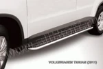 фото Slitkoff Защита порогов d57 с листом Volkswagen Tiguan 2011