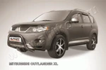 фото Slitkoff Кенгурятник d57 низкий черный MITSUBISHI OUTLANDER XL (до 2010)