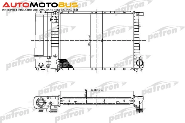 Фото Радиатор охлаждения двигателя PATRON PRS3400