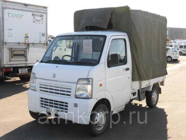 Фото Микрогрузовик SUZUKI CARRY кузов DA63T тентованный бортовой гв 2010 4WD 4х4 высокий тент пробег 66 т.км