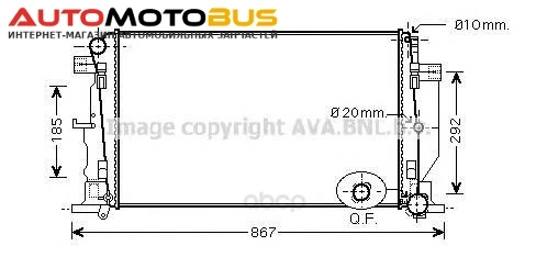 Фото Радиатор охлаждения двигателя Ava MS2444