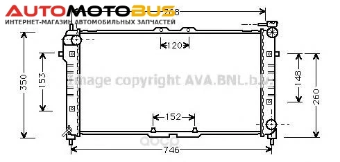 Фото Радиатор охлаждения двигателя Ava MZ2027