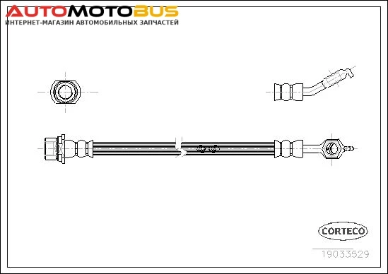 Фото Шланг тормозной CORTECO 19033529