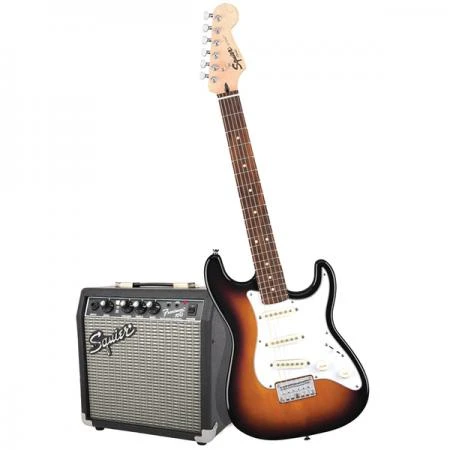 Фото Гитарный комплект Fender Squier Stratocaster Pack Brown Sunburst