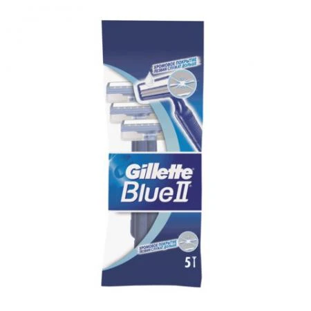 Фото Бритвы одноразовые GILLETTE (Жиллет) "Blue 2", 5 шт., для мужчин