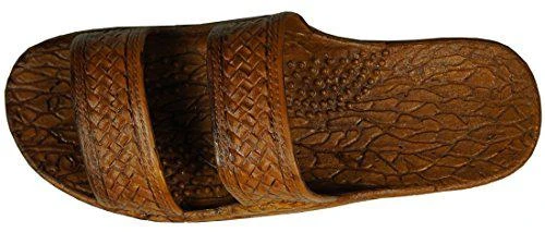 Фото Brown Rubber Slide Sandal Slipper, Comfortable Slip On, Hawaii Unisex Pali Sandals