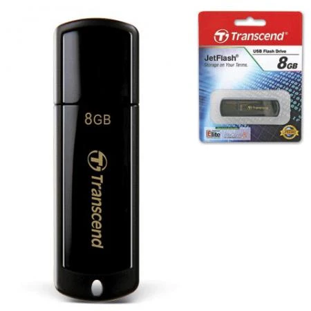 Фото Флэш-диск 8 GB, TRANSCEND Jet Flash 350, USB 2.0, черный