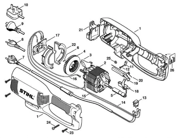 Фото Stihl Электродвигатель триммера Stihl FSE 81 (рис. 2)