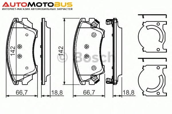 Фото Комплект тормозных колодок Bosch 0986494275