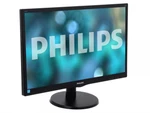 фото Монитор 23.6" Philips 243V5LAB/00(01) Black Hairline WLED