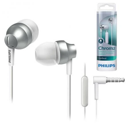 Фото Наушники с микрофоном (гарнитура) PHILIPS SHE3855SL/00, проводная, 1,2 м, вкладыши, стерео, белые