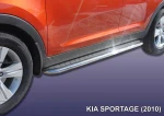 фото Slitkoff Защита порогов d42 с листом усиленная Kia Sportage 2010