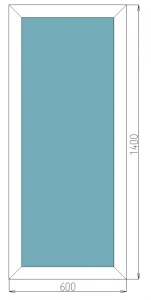Фото Пластиковое окно с тонирующей пленкой 600*1400 мм