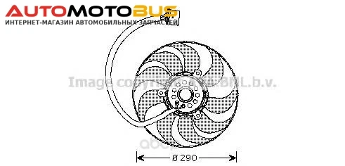 Фото Вентилятор охлаждения двигателя Ava VW7522