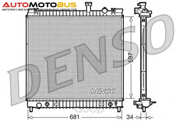 Фото Радиатор 597×681 Denso DRM46031