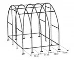 Фото №4 Теплица Бетта 8М ВОЛЯ расстояние м/у дугами 51см (Каркас)