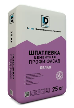 Фото Шпатлёвка De Luxe Профи Фасад Белая 25кг., г.Севастополь