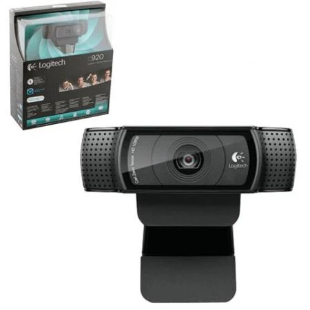 Фото Веб-камера LOGITECH HD Pro Webcam C920, 2 Мпикс, микрофон, USB 2.0, черная, автофокус