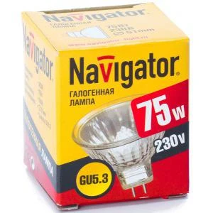 Фото Галогенная лампа navigator 94 207 jcdr 75w gu5.3 230v 2000h 4607136942073 128304