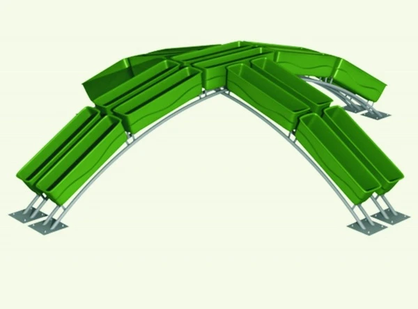 Фото Цветочница мостик ВИАДУК двойной (Размер №1 1300х5600х5000мм)