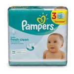 фото Салфетки влажные, 64 шт. х 3, PAMPERS (Памперс) "Baby Fresh Clean", для нежного очищения