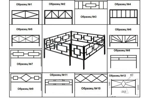 Фото Металлические ретуальные оградки