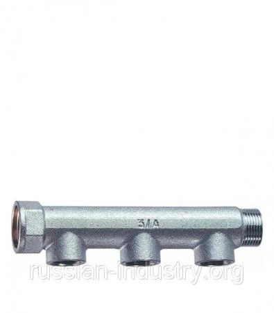 Фото Коллектор 3/4" внутр(г)х3 отвода 1/2" внутр(г)х3/4" нар(ш) Valtec