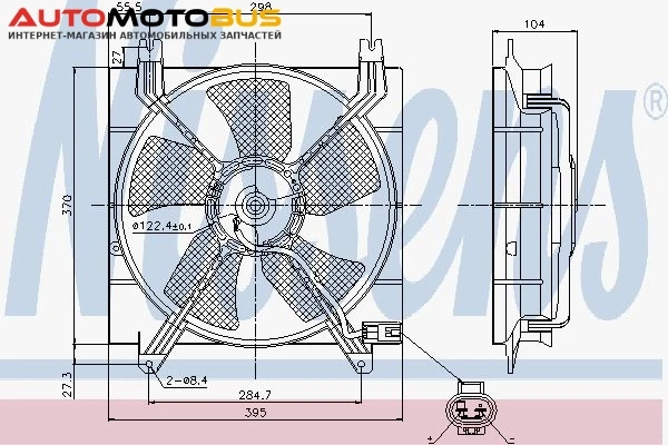 Фото Вентилятор охлаждения двигателя NISSENS 85353