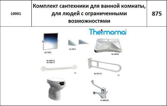 Фото Thermomat Thermomat 10001 Комплект сантехники для инвалидов в ванной комнате