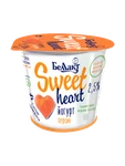 фото Йогурт двухслойный Sweet heart персик 2,5% 150г стакан