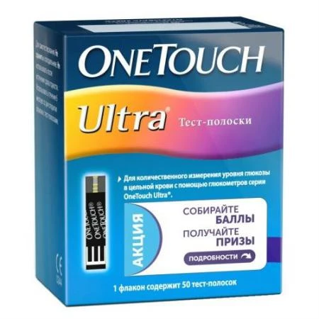 Фото Тест-полоски для анализатора One touch Ultra