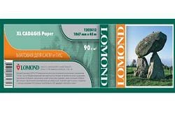 Фото Lomond XL CAD&amp;GIS Paper, ролик 1067 х 50 мм, 90 г/м2, 45 метров