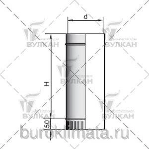 Фото Труба прямая без изоляции TH 1000 d160