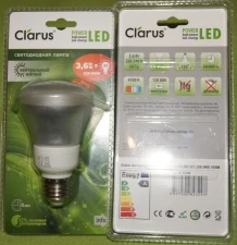 Фото Светодиодная лампа Clarus LED Reflector R63-N 3,6W, E27, 220-240V, 4100K