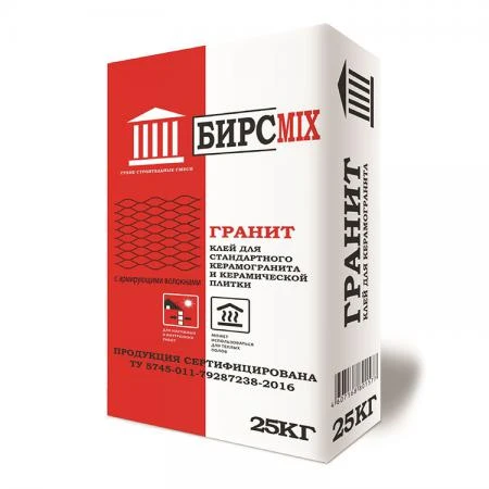 Фото Клей плиточный Гранит БирсMix 25 кг