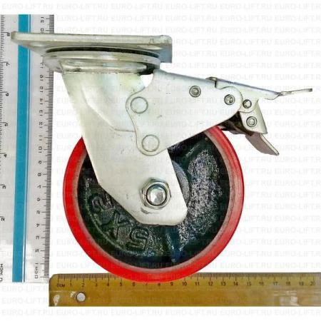 Фото Большегрузное колесо с полиуретановой шинкой марки С-4102-DUS поворотное