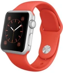 фото Apple Умные часы Apple Watch Sport 38mm Silver Aluminum with Sport Band Orange (MLCF2)