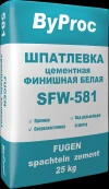 Фото Шпатлевка цементная 581-SFG ByProc финишная БЕЛАЯ 25кг