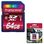 фото Карта памяти SDXC 64 Gb TRANSCEND UHS-I U1, скорость передачи данных 45 Мб/сек. (class 10)