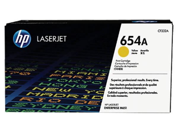 Фото Расходные материалы HP 654A Yellow Toner Cartridge