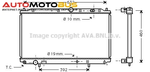 Фото Радиатор охлаждения двигателя AVA QUALITY COOLING MT2116