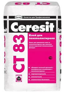 Фото Клей для пенополистирола Ceresit CT 83 25 кг