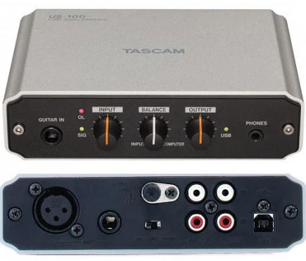 Фото USB аудио/MIDI интерфейс TASCAM US-100