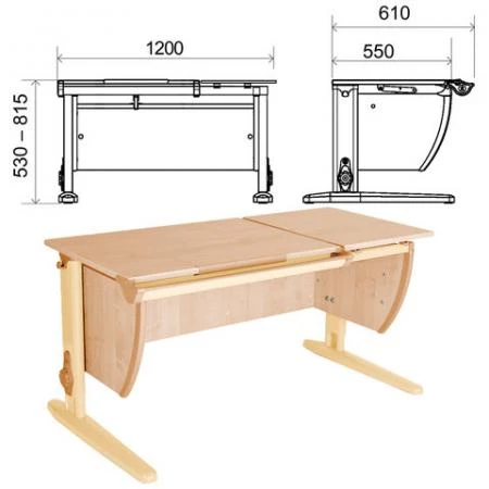 Фото Стол-парта регулируемый ДЭМИ СУТ.17
