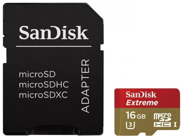 Фото SanDisk Карта памяти SanDisk Extreme microSDHC Class 10 UHS Class 3 60MB/s 16GB